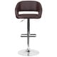 preview thumbnail 52 of 178, Vinyl Adjustable Height Barstool with Rounded Mid-Back