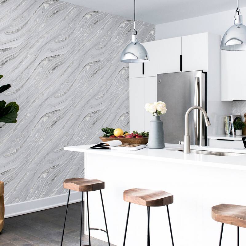 Arthouse Nellie Silver Stone Wallpaper