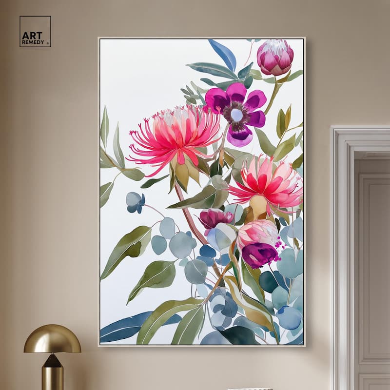 Watery Petals II Canvas by Art Remedy