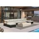 preview thumbnail 9 of 34, PURPLE LEAF GLFSF Black sofa with white seat Outdoor Couch for Yard Porch Deck Patio Conversation Sets 6seats+ 2 Ottomans - U-shaped
