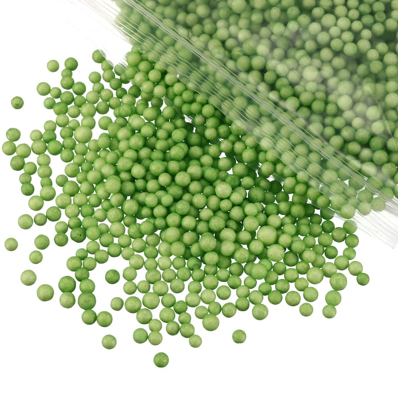 2 Packs0.1" Green Polystyrene Foam Beads Ball for Fillings of Vase