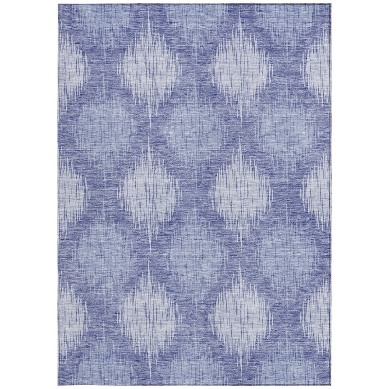 HomeRoots Ikat Transitional Rectangle Outdoor Rug