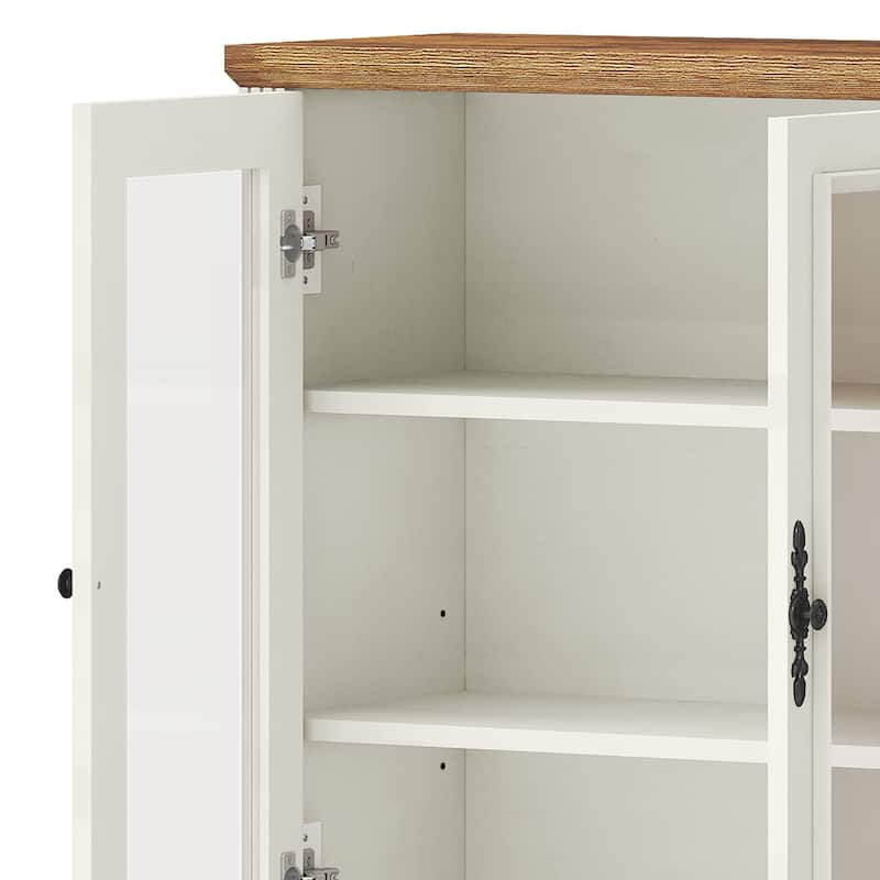 Moasis Bookcase Display Cabinet w/Glass Doors