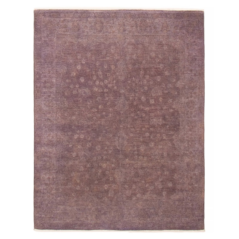 ECARPETGALLERY Hand-knotted Vibrance Purple Wool Rug - 6'2 x 8'0 - Purple - 6'2 x 8'0