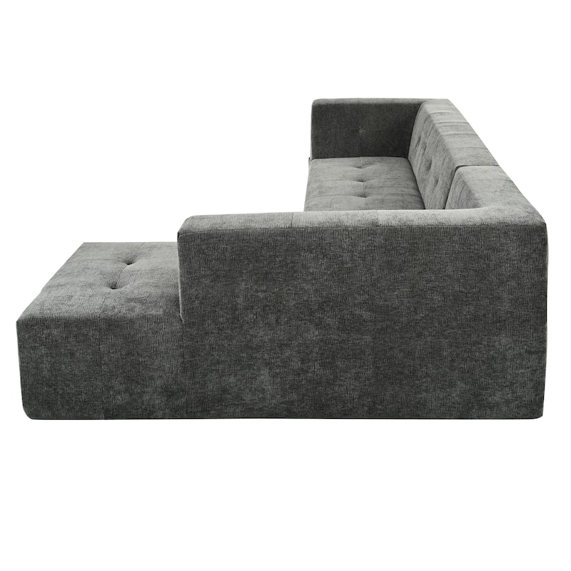 L-Shaped Modular Modular Combination Living Room Sofa Set Modern Minimalist Sofa, Upholstered Deep Seat Couches