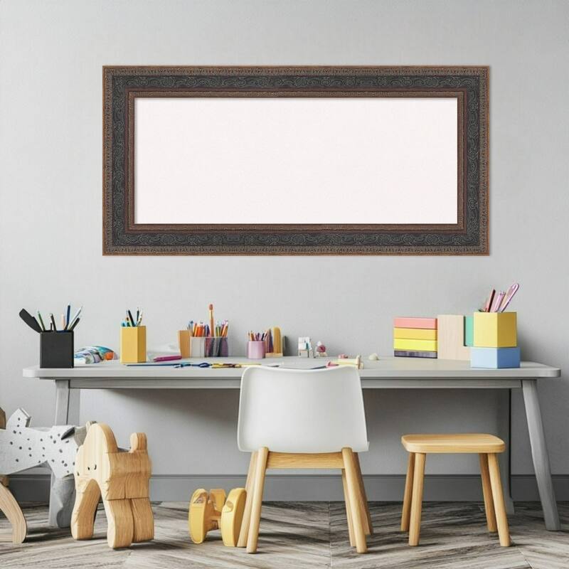 Attic Aged Bronze Wood Framed Cork Board - Bulletin Board, Organization Board, Pin Board