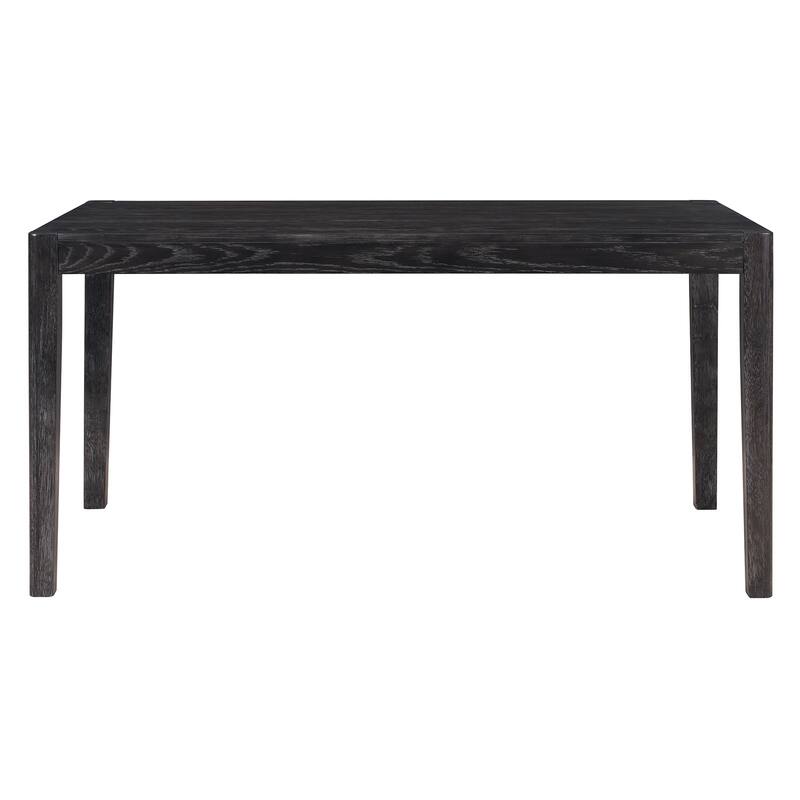 GDFStudio - 7-Piece Rectangular Wood Dining Table Set with 6 Upholstered Chairs