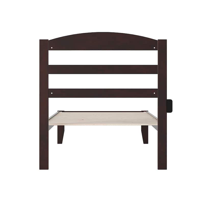 Warren Solid Wood Platform Bed with Attachable USB Charger