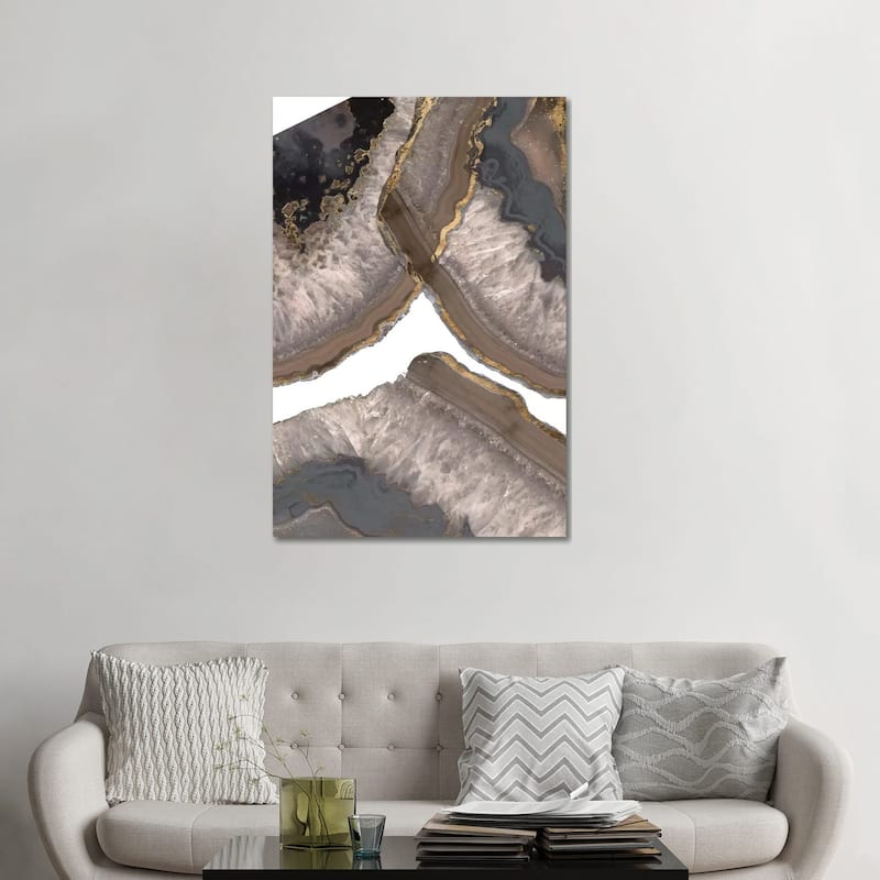 iCanvas "Neutral Agates II" by Jennifer Goldberger Canvas Print - 48x32x1.5