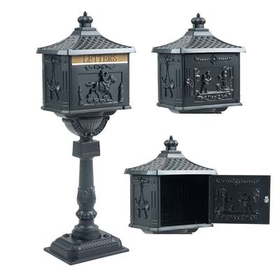 Mailbox Cast Aluminum Mail Box Postal Box Security Heavy Duty New