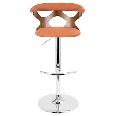 Carson Carrington Viby Adjustable Bar Stool with Rounded T Footrest (Set of 2)