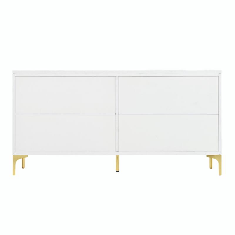 Unique Texture Four-Door Sideboard, Multi-Functional Storage Cabinet