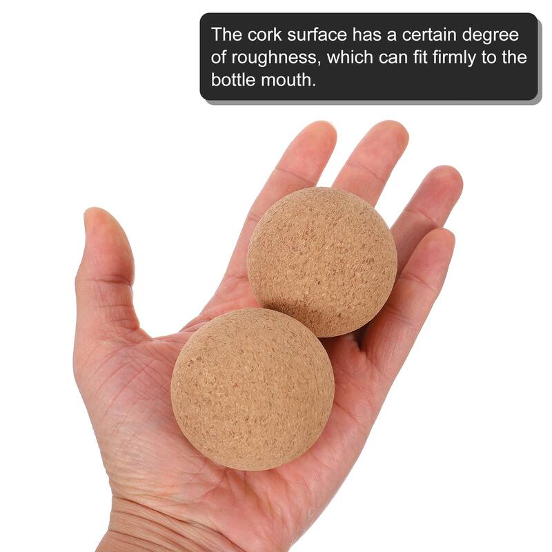 4 Pcs Wine Cork Ball, Wooden Cork Ball Stopper Cork Caps Stoppers