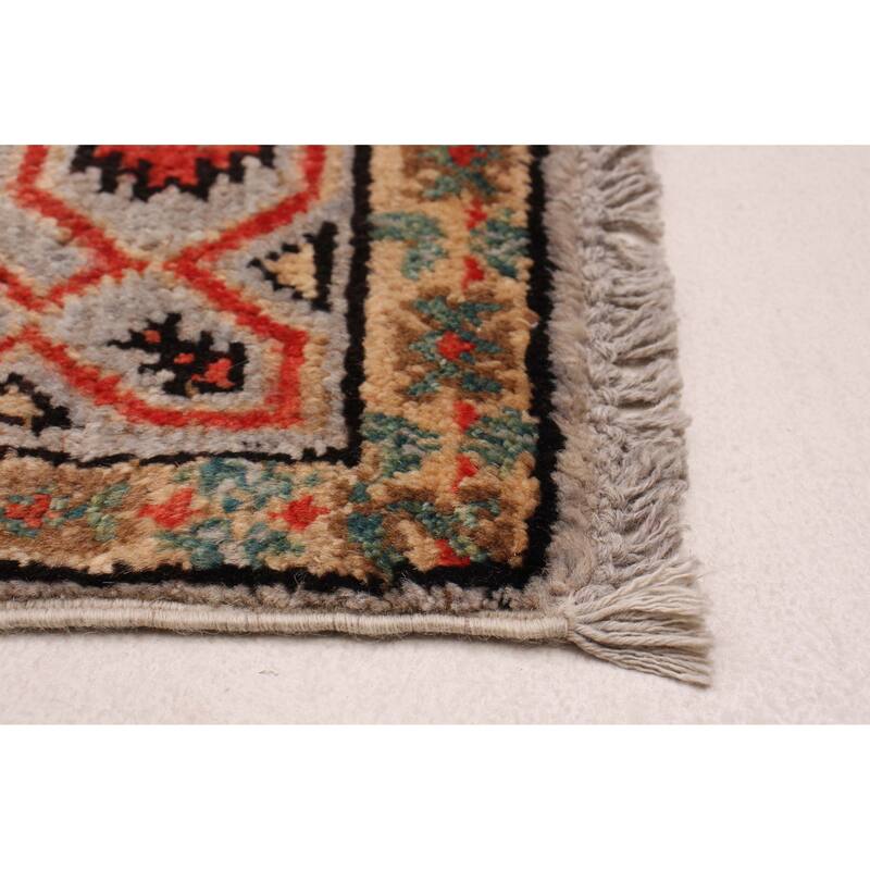 ECARPETGALLERY Hand-knotted Finest Ghazni Grey Wool Rug - 2'5 x 9'8