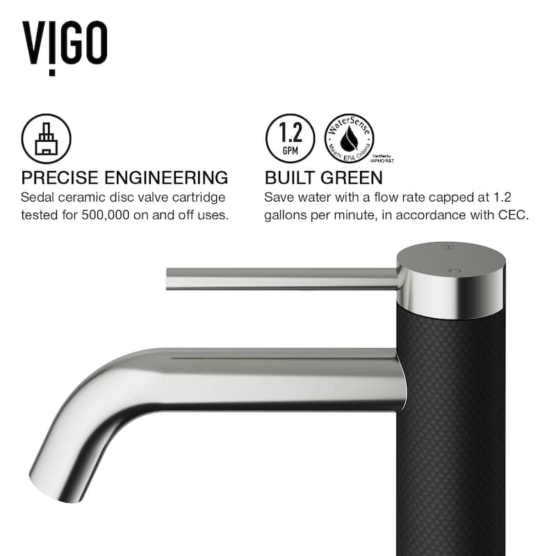 VIGO Cadman 18"L x 13"W Concrete Vessel Sink and Lexington 10"H Faucet Set