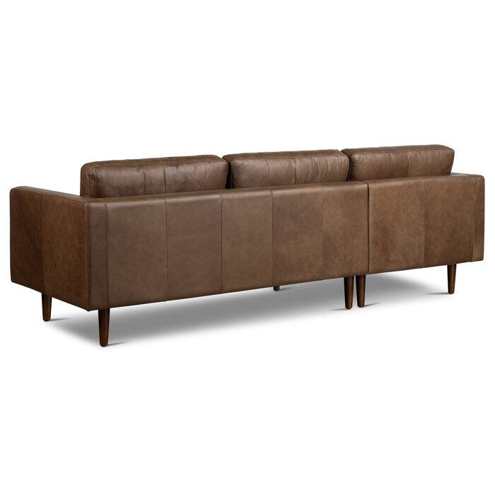 Poly & Bark Napa 104.5" Left Sectional Sofa - Full Grain Genuine Italian Leather