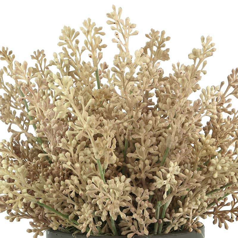 Seeded Eucalyptus Arranged in a Fiberstone Pot - Pink, Black