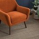 preview thumbnail 13 of 15, GDFStudio - Panom Modern Velvet Upholstery Lounge Chair with Walnut Wood Legs & High-density Foam Cushions