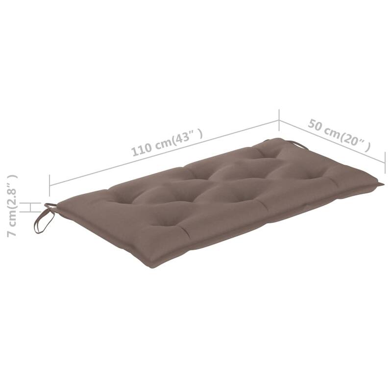 vidaXL Bench Cushion Water Repellent Outdoor Garden Seat Cushion Oxford Fabric
