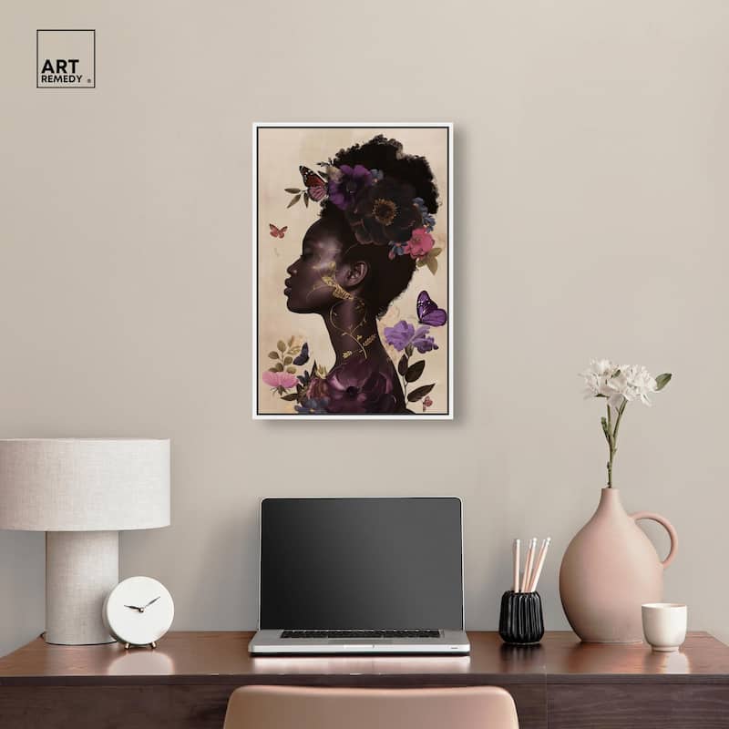 Burgundy Nectar Canvas by Art Remedy