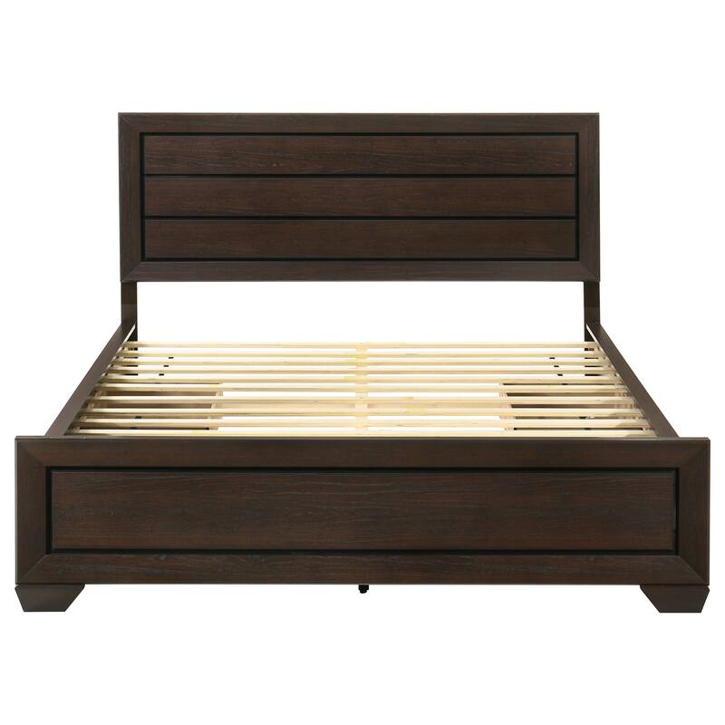 Kauffman Transitional Wood Storage Panel Bed