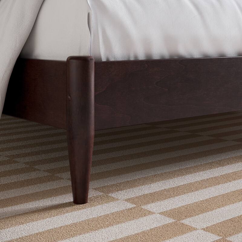 Aria Solid Wood Modern Low Profile Platform Bed