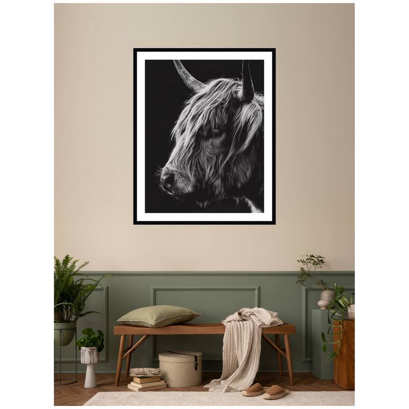Kate and Laurel Scottish Highland Vertical by Crystal Lynn Collins Framed Wall Art Print