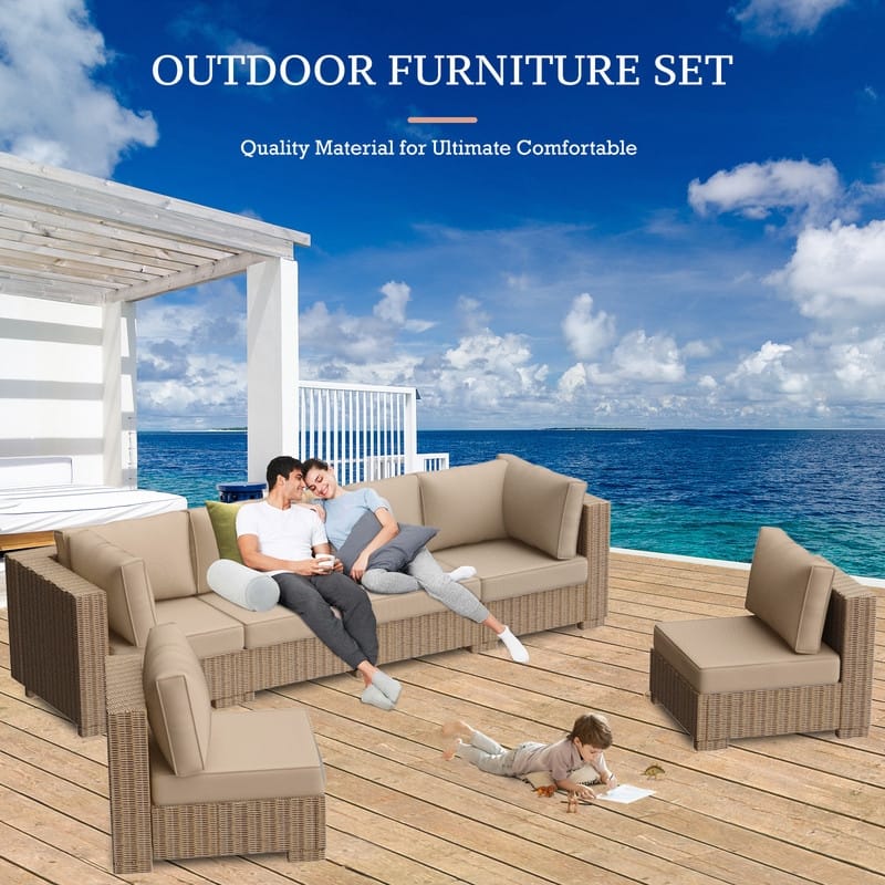 14 Piece Patio Furniture Cushion Set Outdoor Sofa Replacement Cushions