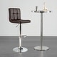 preview thumbnail 4 of 8, Gymax Set of 4 PU Leather Bar Stool Swivel Bar Chair w/ Adjustable - 17'' x 16'' x 38'' - 46'' (L x W x H)