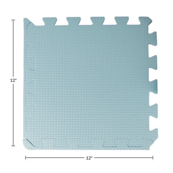 dimension image slide 2 of 3, Puzzle Mat EVA Foam Floor Tiles 20-Pack - 20 SQFT Multicolor Exercise Mat or Play Mats - Interlocking Floor Mats by Stalwart