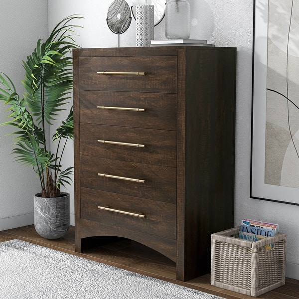 white christmas dresses Crafters and Weavers Granville Parota 5 Drawer Dresser main image 0