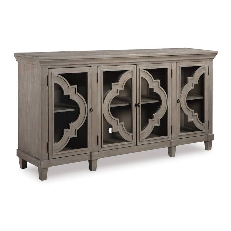 Fossil Ridge Gray Traditional Accent Cabinet