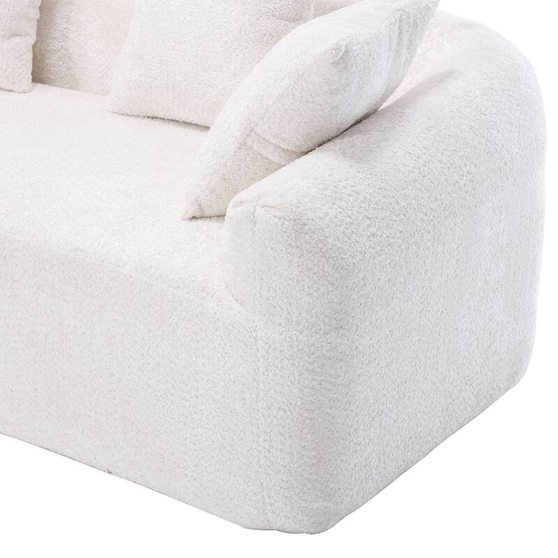 Living Room Oversized Comfy Boucle Sofa