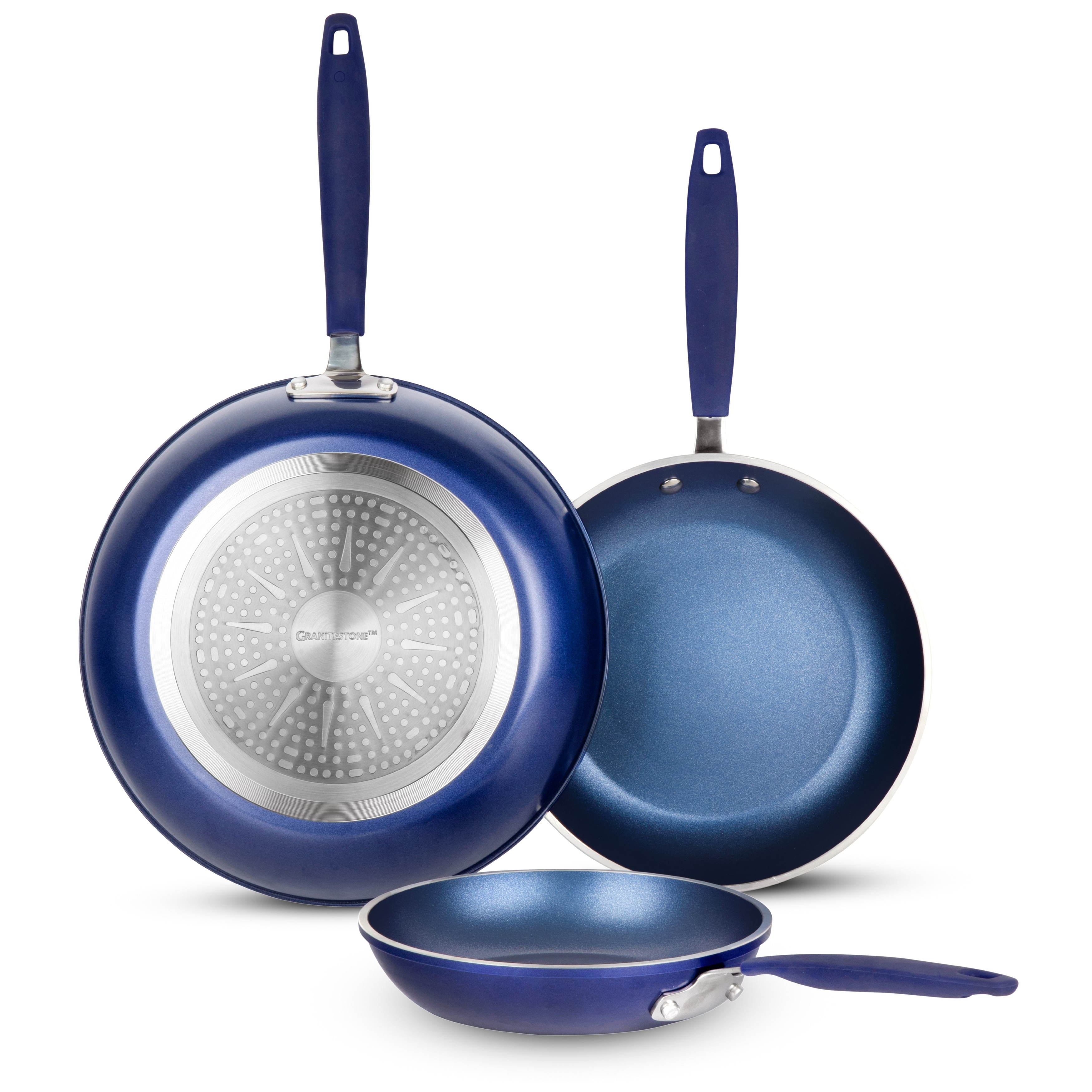 Granite Stone Classic Blue 15 Piece Pots and Pans Set, Nonstick