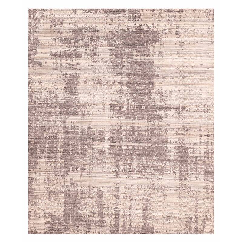ECARPETGALLERY Hand Loomed Elysian Grey Wool Rug - 8'1 x 9'11