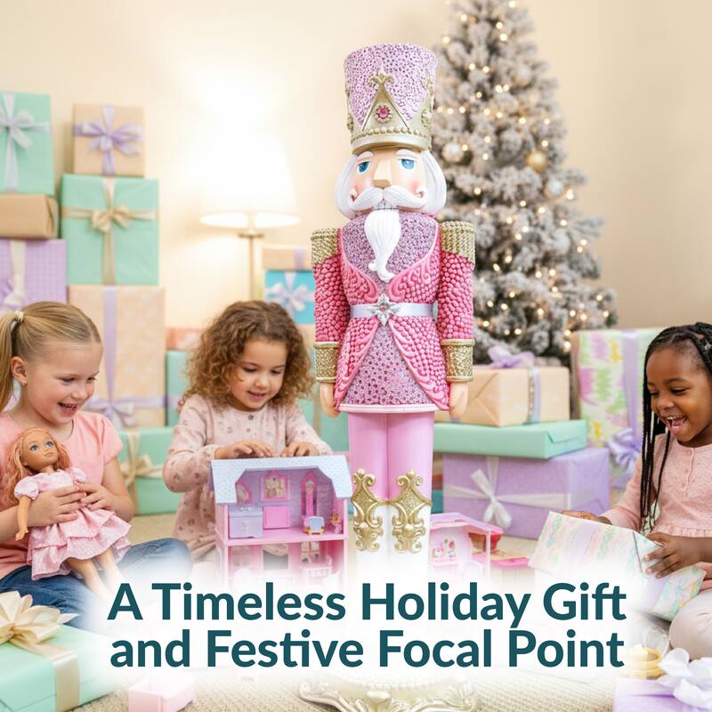 Sunnydaze Kenneth the Princely Christmas Nutcracker Statue - 37" H