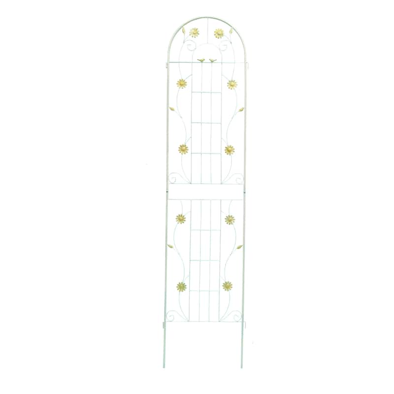 White 2 Pack Metal Garden Trellis