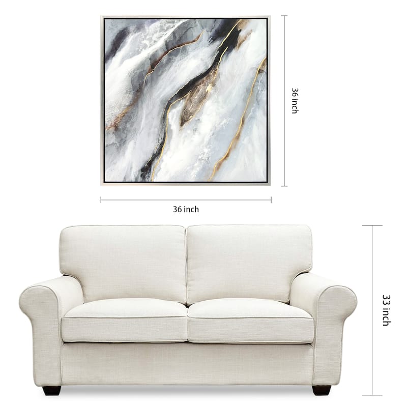 Flood Textured Metallic Hand Painted Framed Wall Art by Martin Edwards