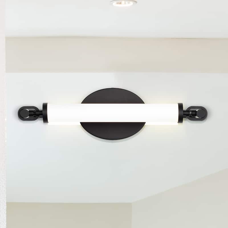 Edgeworth 16 Inch LED Vanity Matte Black Acrylic Lens