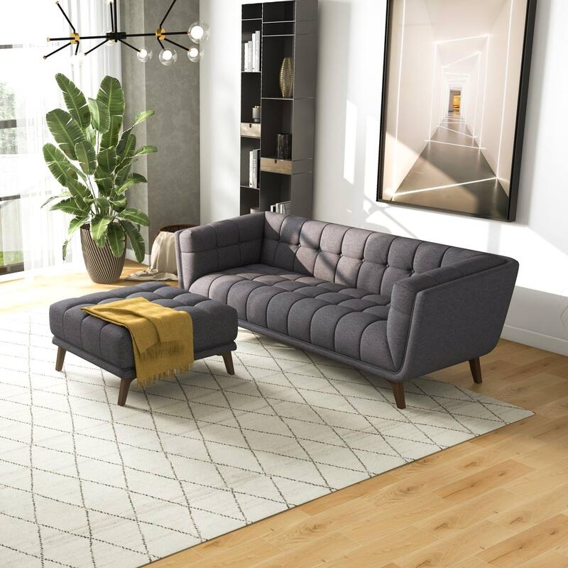 Addison Square Upholstered Ottoman Comfortable choice, multiple functions, classic design, and cozy corners