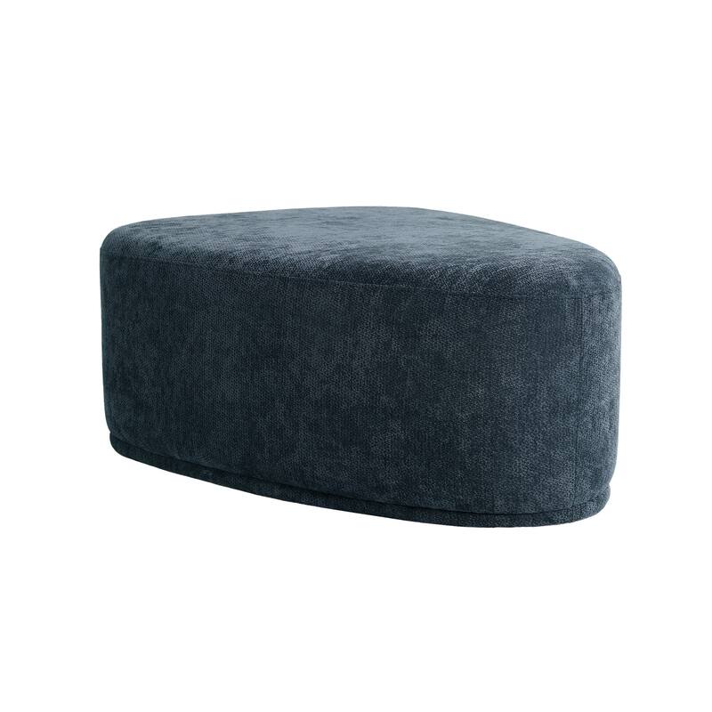 Leon 26" & 43" W Chenille Triangle Cocktail Ottoman Set