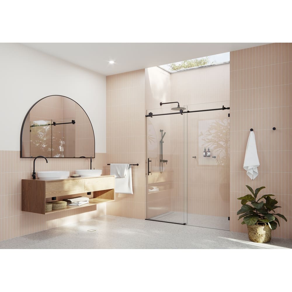 Glass Warehouse 52 in. - 56 in. x 78 in. Frameless Sliding Shower Door
