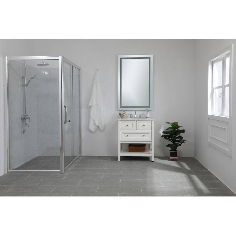 Avalon 30" x 48" Hardwired LED mirror - Silver