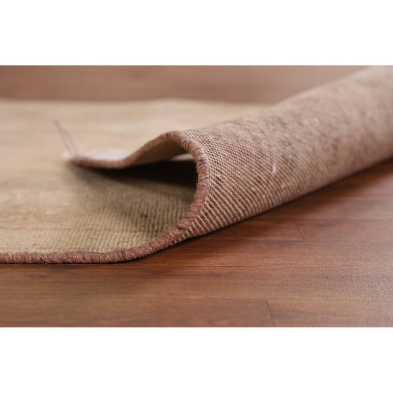 Hand Knotted Oriental 100% Wool Carpet Traditional Medallion Brown Tabriz Area Rug - 4' 7'' X 3' 1''