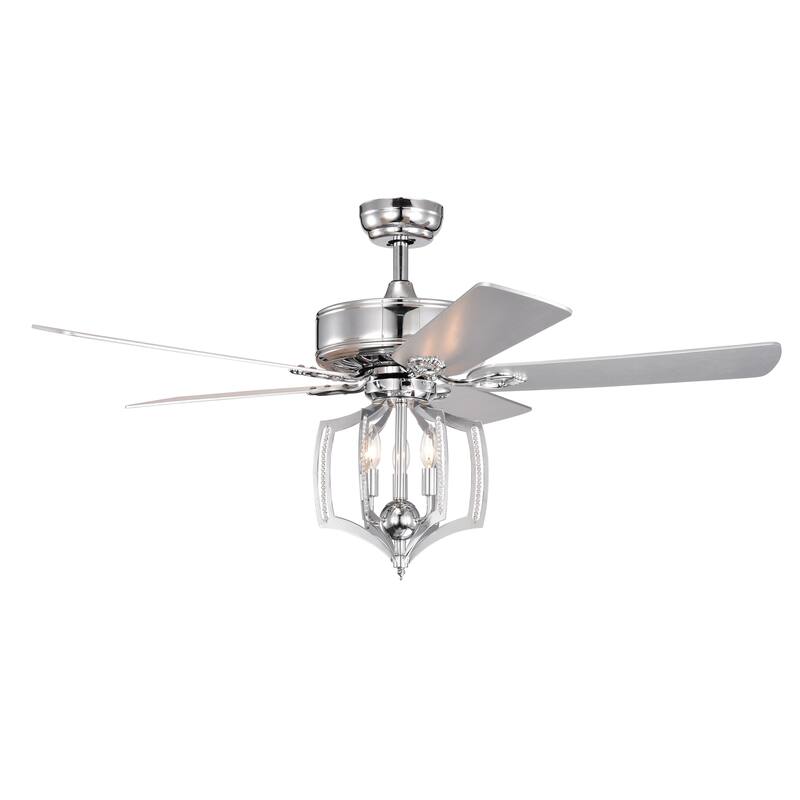 Ceiling Fans with Lights(no include bulb) and Remote 52 Inch Bedroom Ceiling Fan with Light Crystal Chandelier Fans