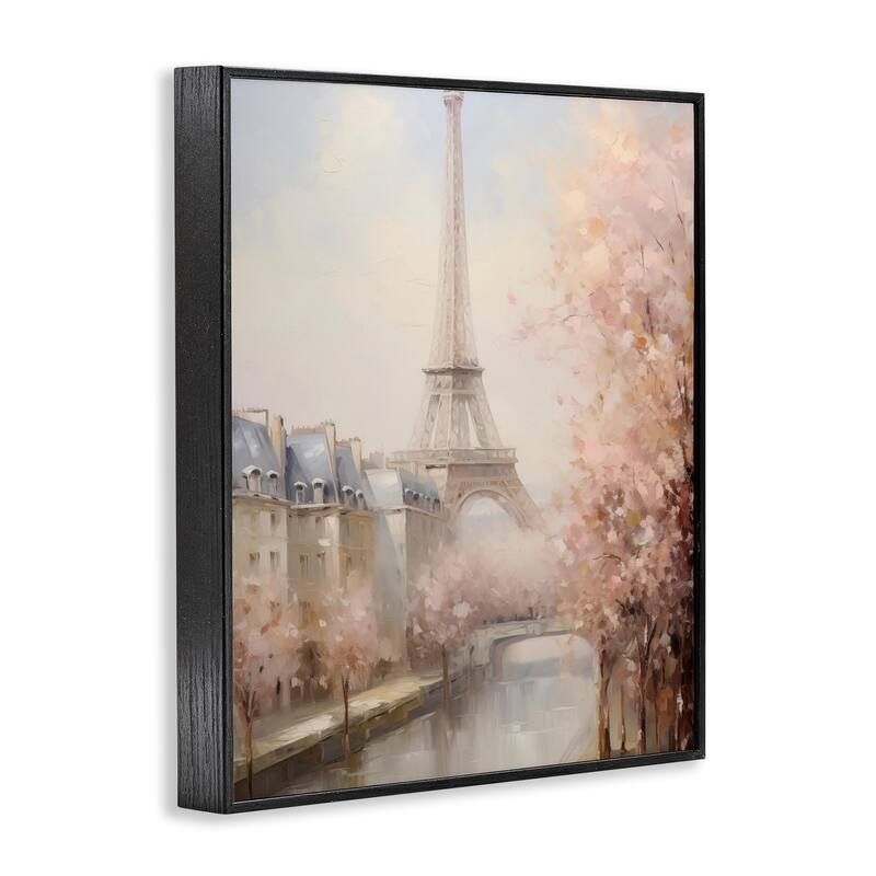 Stupell Soft Eiffel Tower River View Framed Giclee Art Design By Arlington Prints
