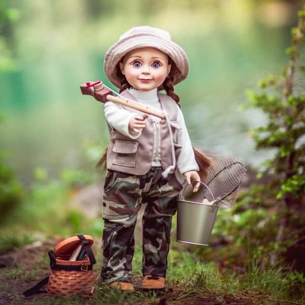 Shop Fishing Outfit Hat Pants Shirt Vest Fits 18 Inch