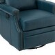 preview thumbnail 101 of 100, Echidna Transitional Genuine Leather Swivel Rocker Nursery Chair with Nailhead Trim by HULALA HOME