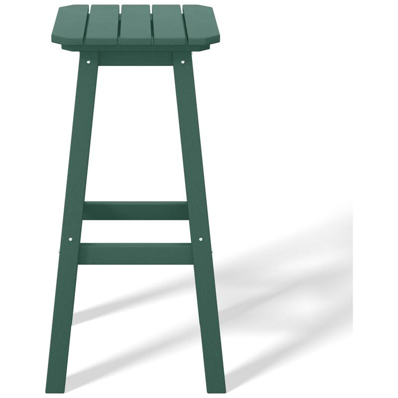 Polytrends Laguna Hdpe All Weather Outdoor Patio 29" Square Bar Stool (Set Of 2)
