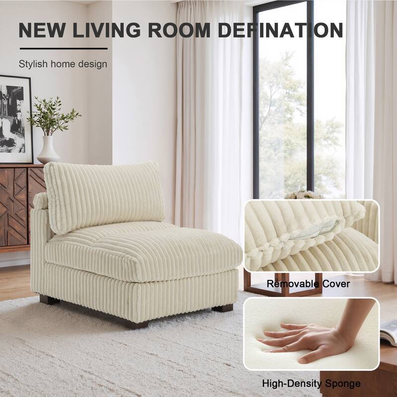 Plush Faux Fur Accent Sofa Chair